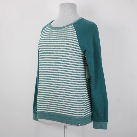 Volcom Lived In Sz XL NEW $45 Heathered Emerald Green Cream Cotton Blend Sweater - Picture 4 of 14